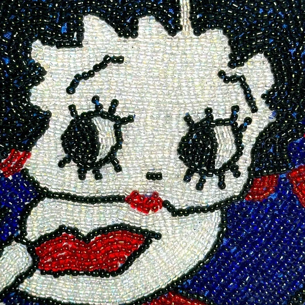 BETTY BOOP Y2K NEVER used, hand beaded front & back with her little dog …